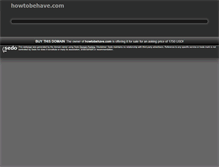 Tablet Screenshot of howtobehave.com